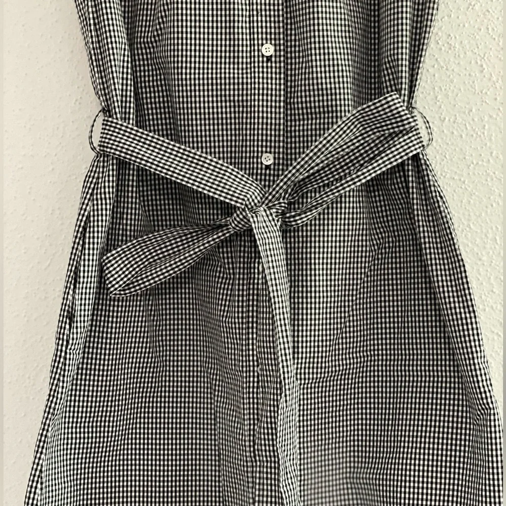 Frame Gingham Print Summer Shirt Dress Button Front XS